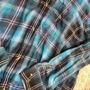 American Eagle Oversized Distressed Flannel